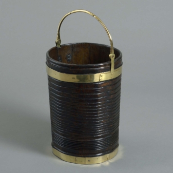 Antique irish georgian peat bucket