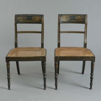 Pair of regency side chairs