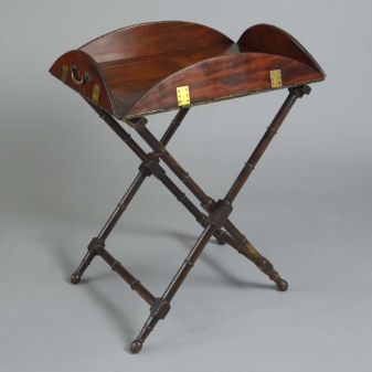 Antique mahogany butler's tray