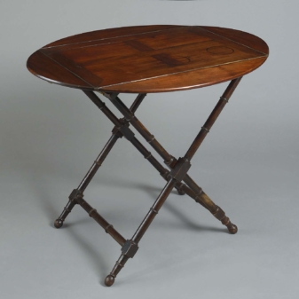 Late 18th century george iii period mahogany butler's tray on stand