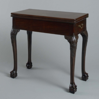 Irish georgian mahogany card table