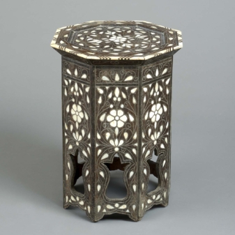 Antique indian octagonal low table