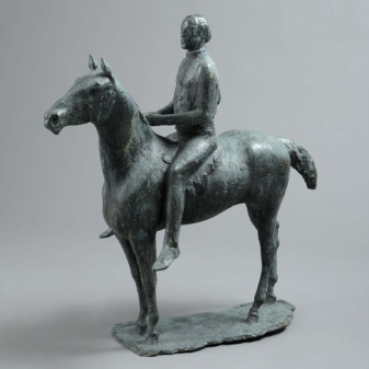 Bronze horseman sculpture