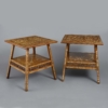 Pair of antique padauk end tables