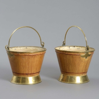 Pair of tole buckets