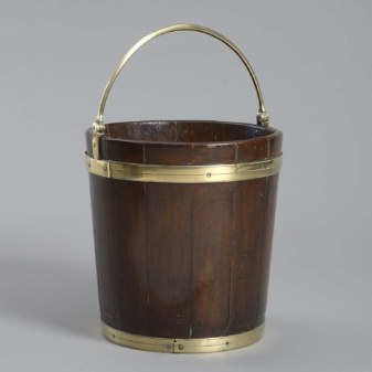 Antique irish georgian peat bucket