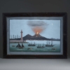 Pair of gouaches depicting vesuvius