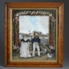 Antique decoupage picture