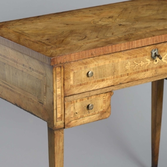 Late 18th century marquetry writing table
