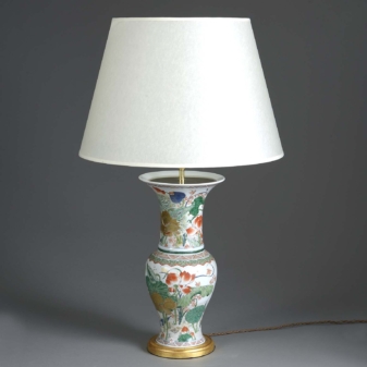 Famille verte vase lamp
