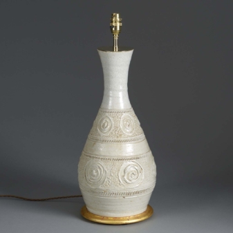 Creamware vase lamp